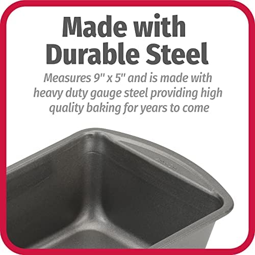 GoodCook Nonstick Loaf Pan 9 x 5-Inch Heavy-Duty Steel Bakeware with