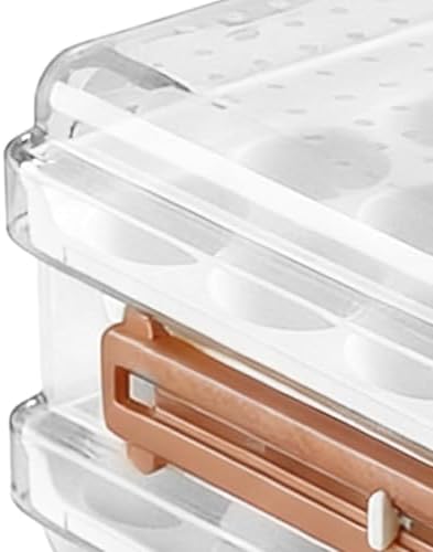 Egg Storage for Refrigerator 32-Grid Drawer Storage Container with