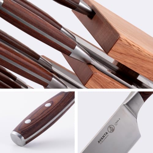 Messermeister Avanta Forged 10-Piece Knife Block Set, Pakkawood