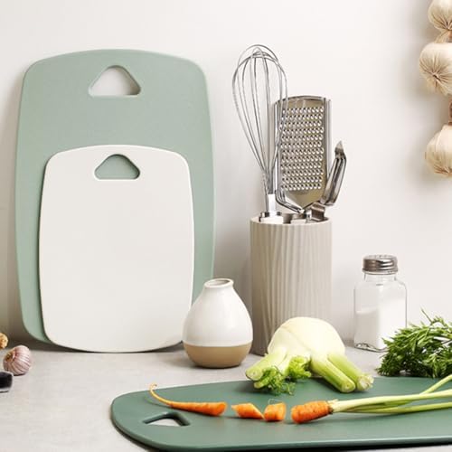 SUPVOX Color-coded Plastic Cutting Boards Set 3pcs for Kitchen Fruit