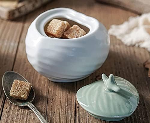 Ceramic Embossed Leaf Sugar Bowl Cream Jug Milk Jar Cream