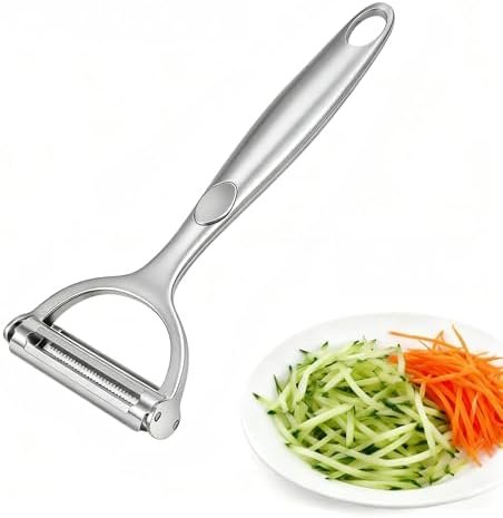 2-in-1 Multifunction Vegetable Peeler Julienne Peeler, Zinc Alloy