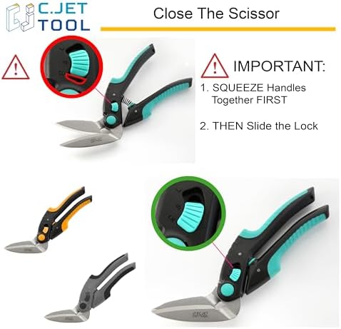 C.JET TOOL 10" Heavy Duty Carpet Cutter, Industrial Scissors