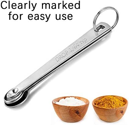 4Pack Mini Measuring Spoon Set, Small Teaspoon for Tiny Measurement