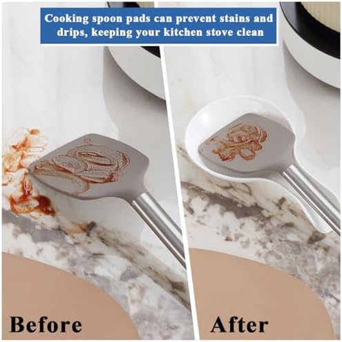 Kyraton Spoon Rest 2 Pack, Plastic Spoon Holder For Kitchen Counter