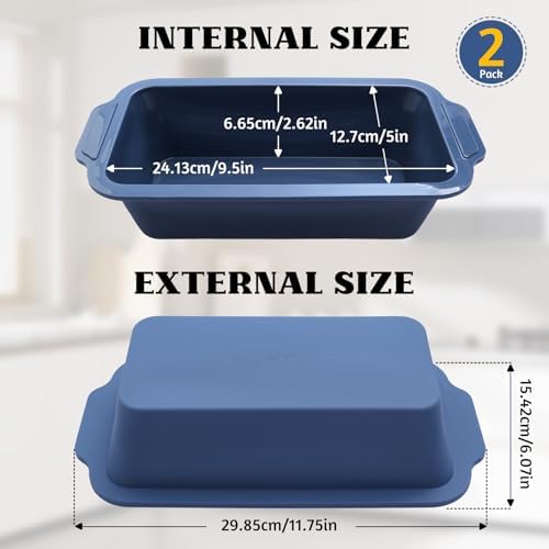Bread Pan for Homemade Bread: 9.5 x 5 In Silicone Loaf Pan for Baking