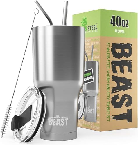 Beast 40 oz Tumbler Stainless Steel Vacuum Insulated Coffee Ice Cup