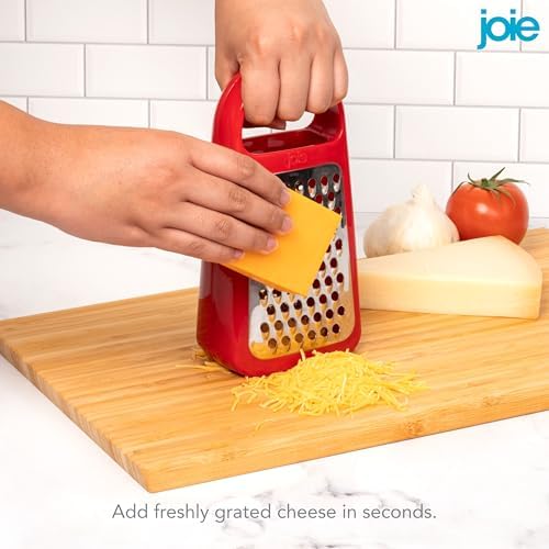 Joie Tower Grater, Double Sided, Stainless Steel, Dishwasher Safe, BPA