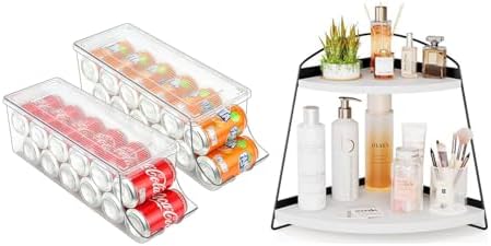Puricon 2 Pack Soda Can Organizer Dispenser for Refrigerator Bundle