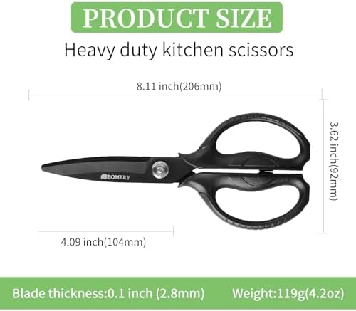 Kitchen Shears, 5CR15MOV Stainless Steel Sharp Kitchen Scissors