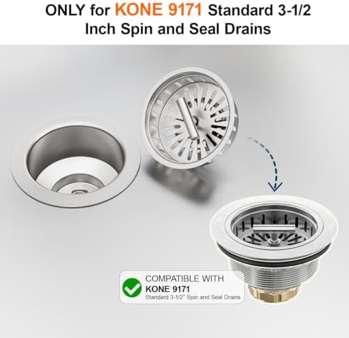 KONE Kitchen Sink Stopper Strainer Replacement for KONE 9171 Standard