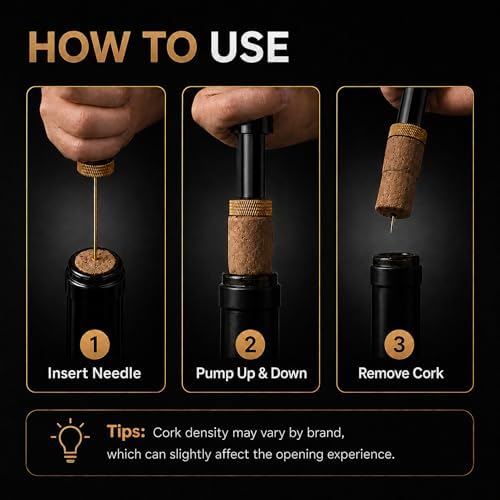 Wine Bottle Opener, Air Pressure Wine Bottle Opener Pump, 2 Pcs
