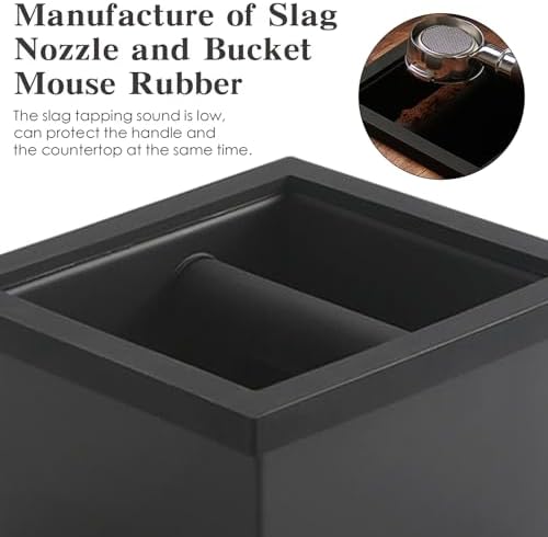 Stainless Steel Espresso Coffee Ground Knock Box Chute, Built-in