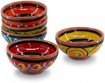 Spanish Terracotta 5-Piece Tiny Super Small Mini-Bowl (Pinch Bowls)