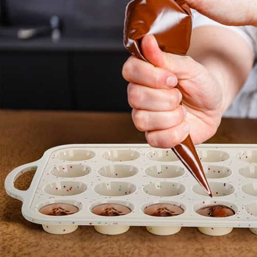 2 Pieces Silicone Muffin Pans, Reinforced Metal Frame
