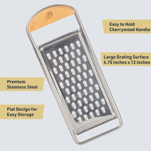 Kings County Tools Handheld Flat Food Grater, 12” x 4.5”