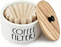 Wooden Coffee Filter Holder with Lid, Multipurpose Coffee Filter