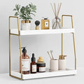 Forbena Bathroom Counter Organizer, White Gold
