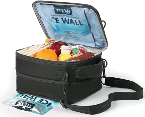Titan by Arctic Zone Expandable Insulated Lunch Box, Black