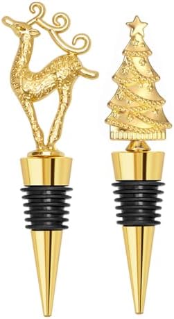 Christmas Wine Bottle Stopper, 2pcs Xmas Tree Decorative Wine Stoppers