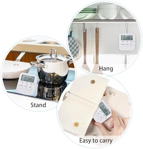 Weewooday 12 Pcs Digital Kitchen Timers, White