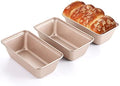HONGBAKE Mini Loaf Pans for Baking, Nonstick Small Bread Pans of 3, 6