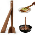 2-Piece Teak Wood Ground Beef Masher and Spatula Set