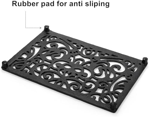 Yopay 2 Pack Cast Iron Trivet for Hot Pots and Pans, Heat Resident