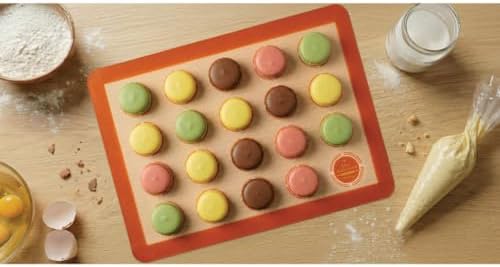 Mrs. Anderson’s Baking Macaron Mat, Oven Safe Silicone Reusable Baking