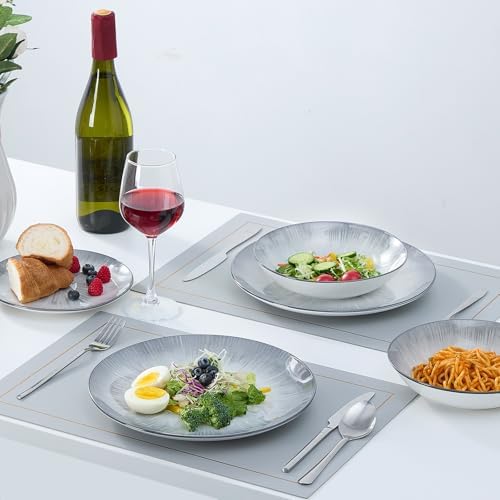 Bestone Porcelain Dinnerware Sets Service for 4, 12 pcs Hand drawn