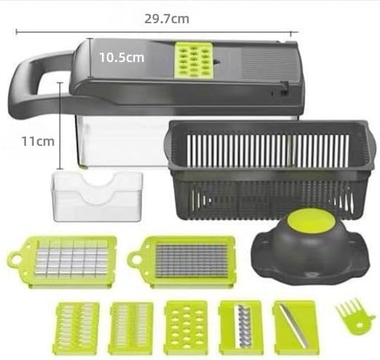 5-in-1 Vegetable Chopper and Mandoline Slicer, 6 Blades