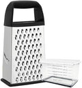 XL4-Sided Cheese Grater for Kitchen With Container- 100% BPA-Free