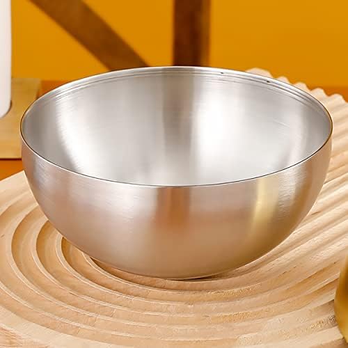 Stainless Steel Salad & Serving Bowls - Nesting Mixing Bowls for