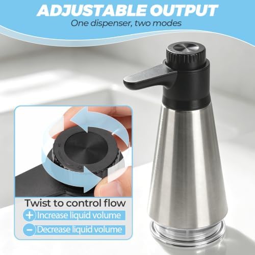Stainless Steel Soap Dispenser for Hand Soap & Dish Soap