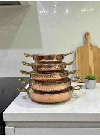5-Piece Hammered Copper Cookware Set - 6.3 in to 9.4 in Diameter