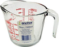 Anchor Hocking 2 Cup (16 Ounce) Glass Measuring Cup, clear glass with