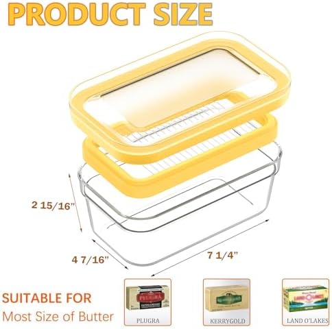 UNIVIVO 280g Butter Slicer Cutter and Airtight Container for Fridge