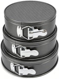 HERCHR Springform Pan, Pack of 3 Cheesecake Pans with Removable Bottom