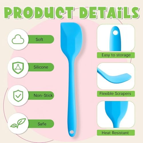 Hsei 54 Pcs Silicone Spatulas Set, 9 Colors