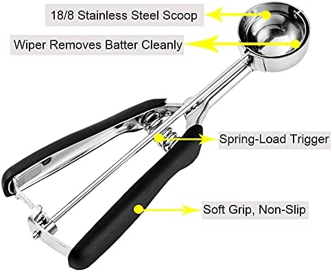Cookie Scoop set, Size #60/ #40/ #20 Size Cookie Dough Scoop, 3 Pack