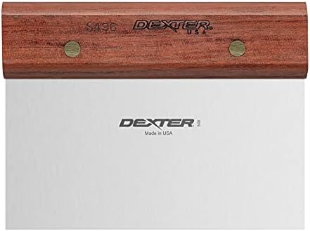 Dexter-Russell Walnut Dough Scraper, Stainless Steel, 6-by-3-Inch