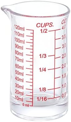 Ackers 4oz Glass Measuring Cup – Shot Glass with Ounce,Ml,Cups