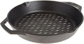Lodge Pre-Seasoned Cast Iron Round Grilling Basket, 12 Inches