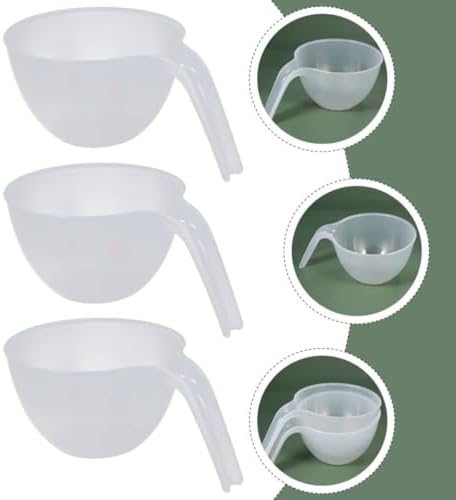 VOSAREA 3pcs Plastic Mixing Bowls with Handle, Stackable Deepened