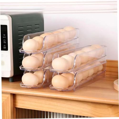 Egg Holder for Fridge Egg Organizer for Fridge 2 Tiers Egg Tray