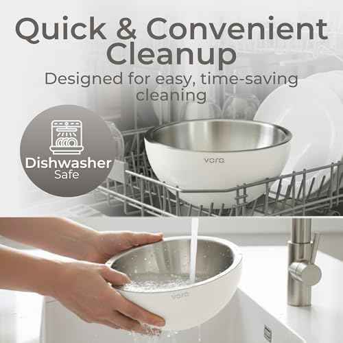 70oz White Stainless Steel Dip Chiller Bowl with Lid (1 Pack)