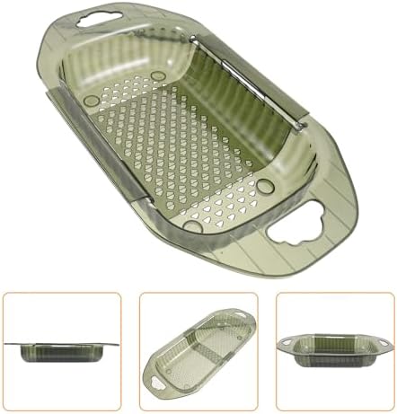 Expandable over Sink Colander Basket, PET Drain Strainer for Pasta