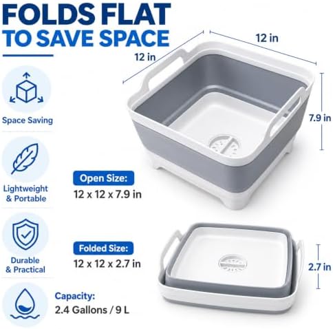 Collapsible Wash Basin, 2.4 Gal (9L)