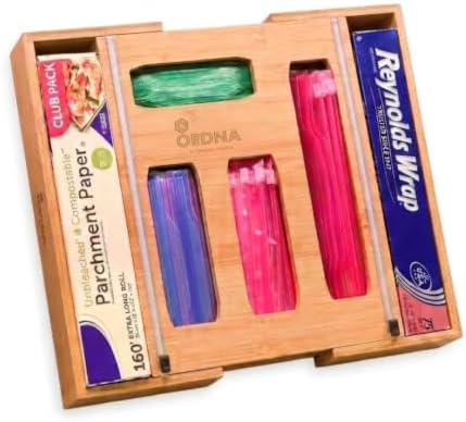 3" Slim 6-in-1 Expandable Storage Bag Organizer Kitchen Drawer