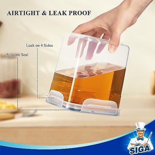 MR.SIGA 12 Pack Airtight Food Storage Container Set for Pantry Organization